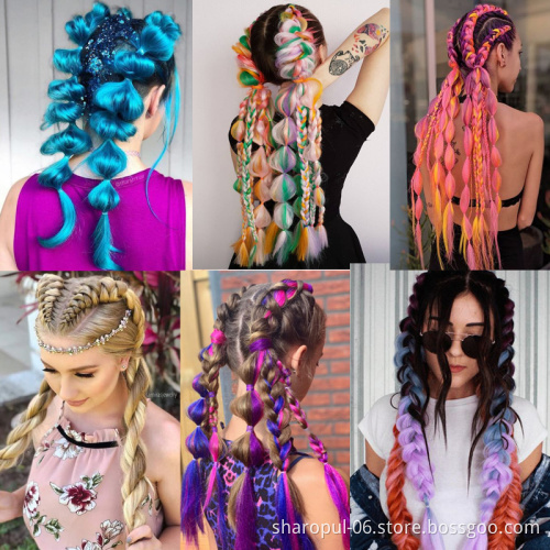 synthetic Hair extension ombre hair crochet braids jumbo braiding hair